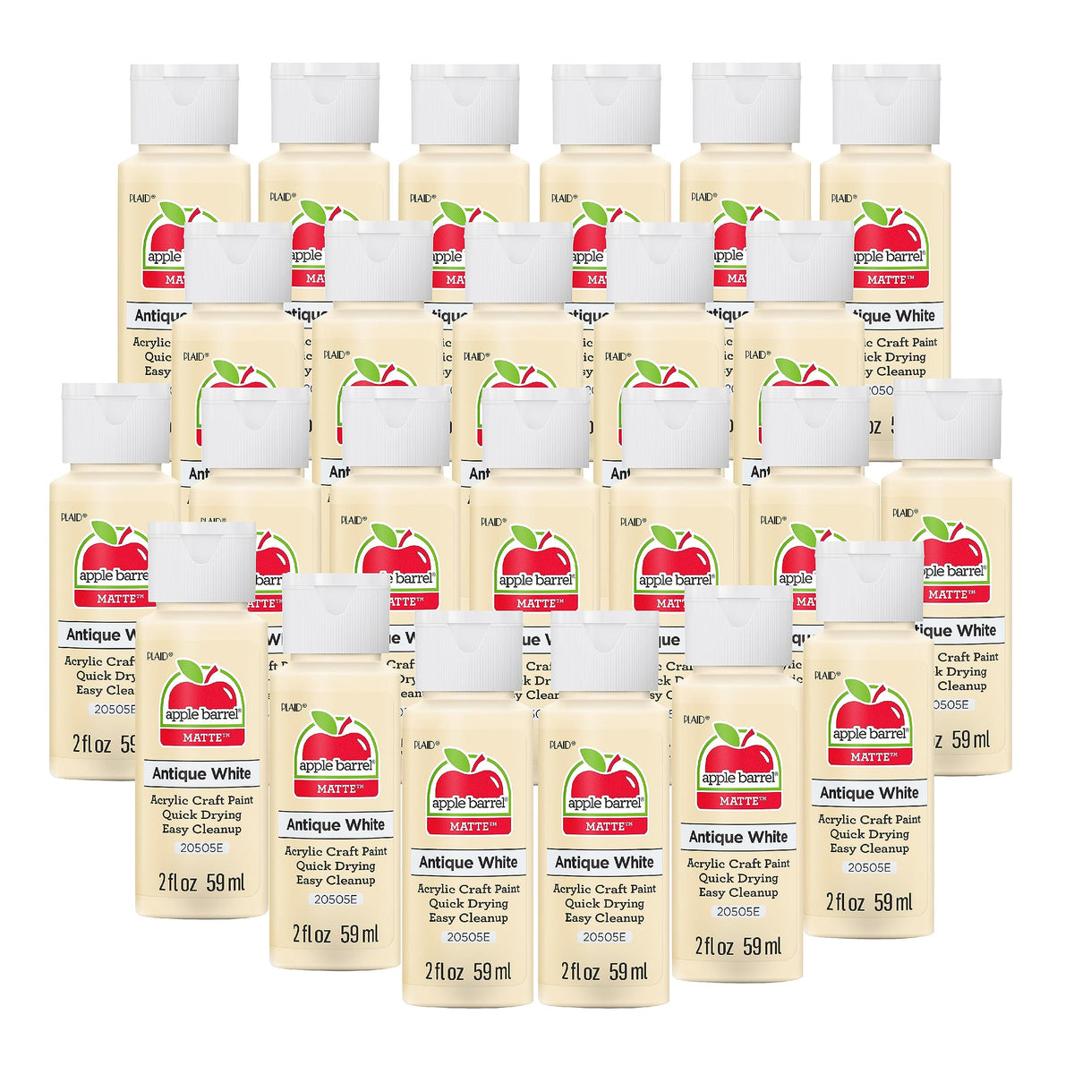 Apple Barrel Acrylic Paint in Assorted Colors (2 Ounce), 20503 White Jansha Store