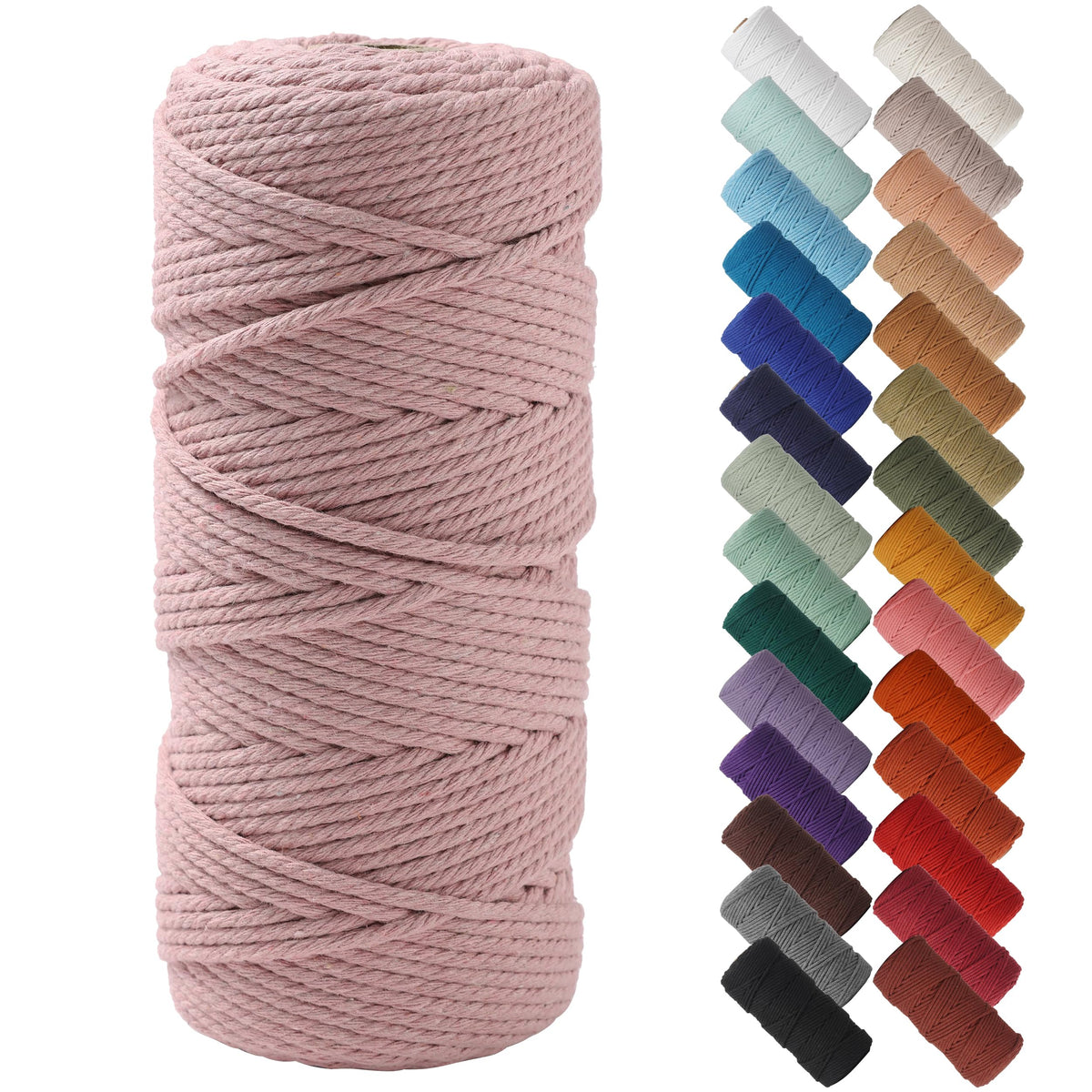 NOANTA Baby Blue Macrame Cord 3mm x 109yards, Cotton Rope Macrame Yarn Jansha Store