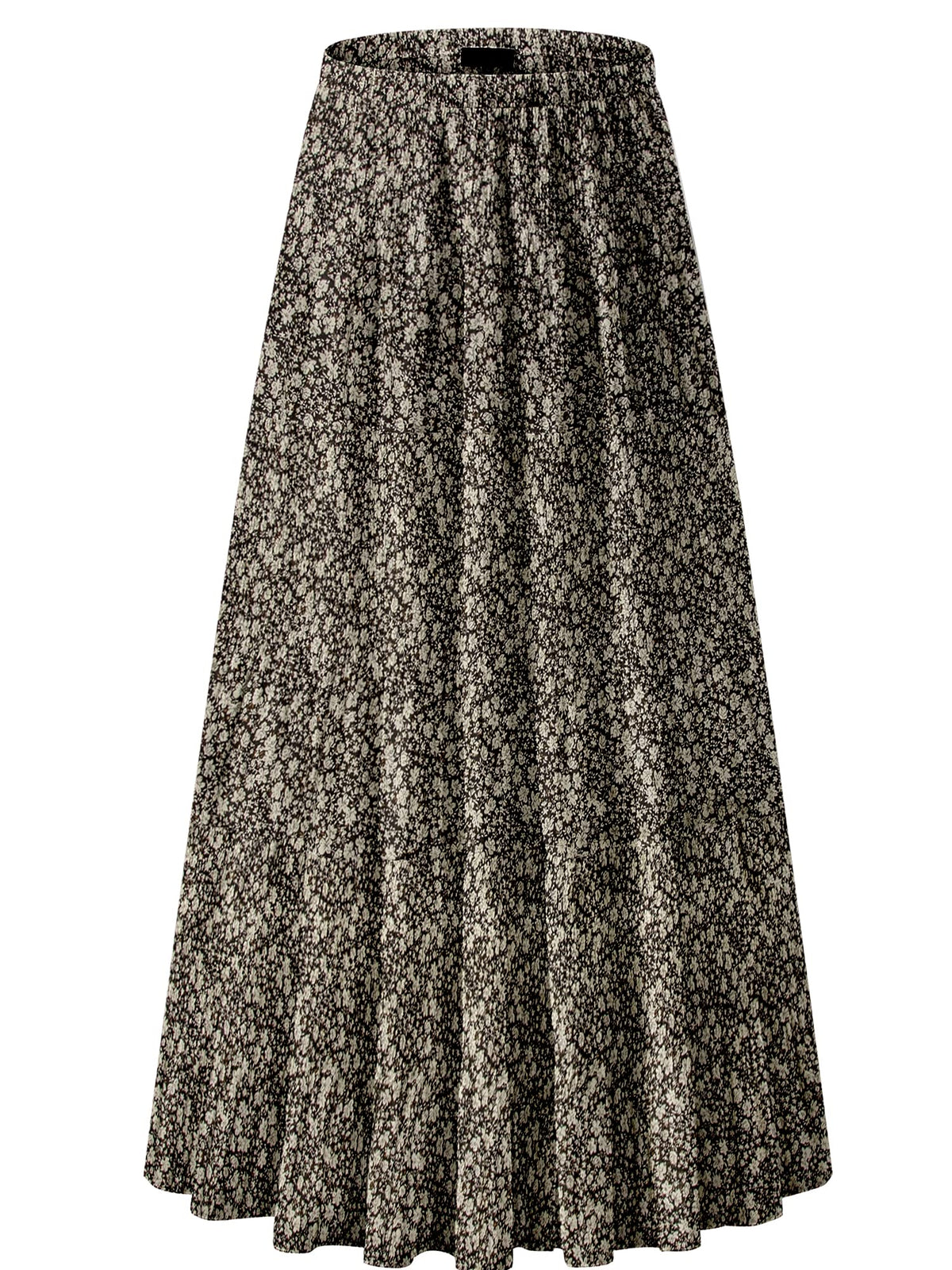 NASHALYLY Women's Chiffon Elastic High Waist Pleated A-Line Maxi Skirts Jansha Store