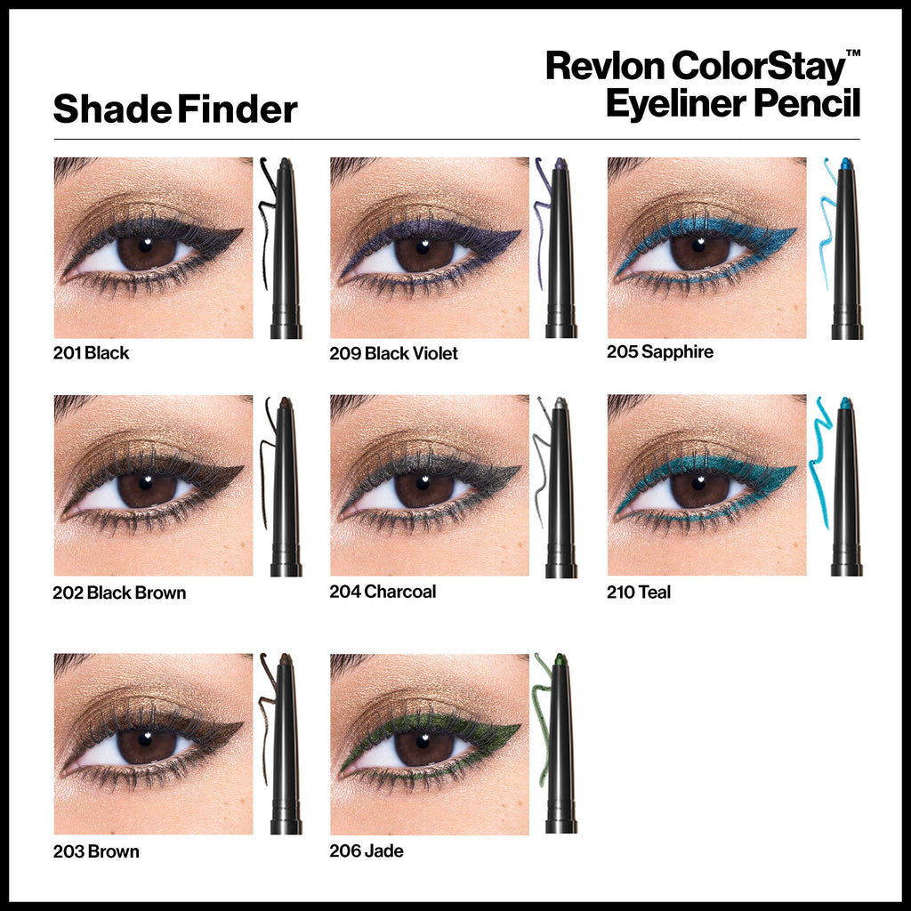 Revlon ColorStay Pencil Waterproof Eyeliner, 201 Black, 2 pack Jansha Store
