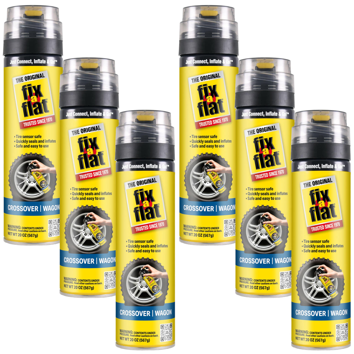 Fix-A-Flat S60420 Aerosol Emergency Flat Tire Repair and Inflator, for Standard Tires, Eco-Friendly Formula, Universal Fit for All Cars, 16 oz. (Pack of 1) Jansha Store