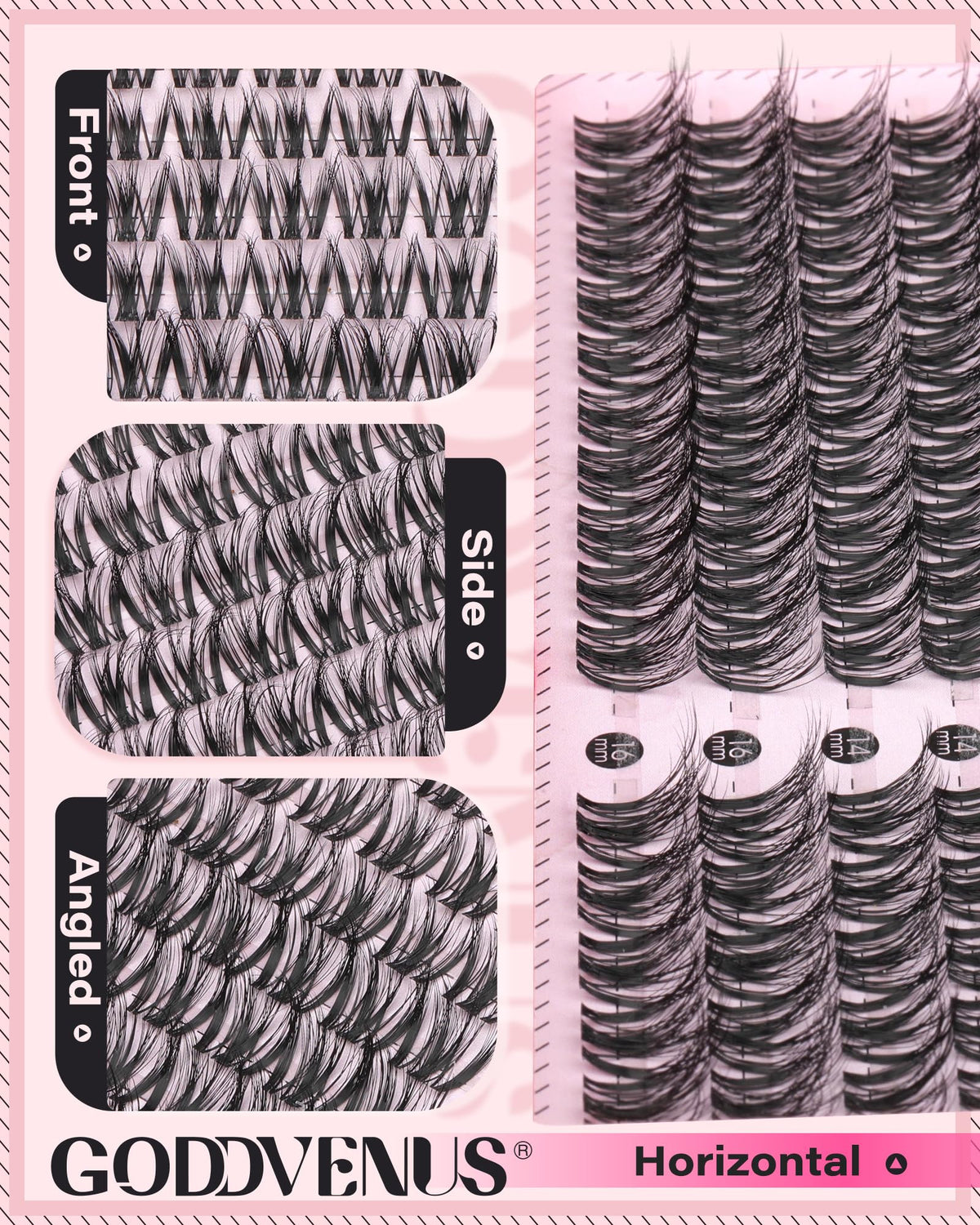 Brown Lash Clusters Natural For Soft Glam 300Pcs Wispy Lashes Cluster Eyelash Cluster Extensions C Curve Individual Lashes DIY Lash Extension Waterproof & Long - Lasting (10-16mm) Jansha Store