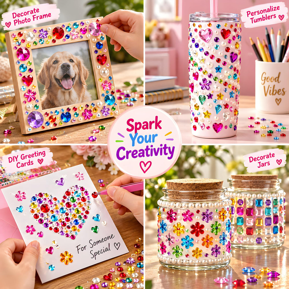 Stocking Stuffers,3528PCS Gem Stickers,Scrapbook Supplies Rhinestones Craft Jansha Store