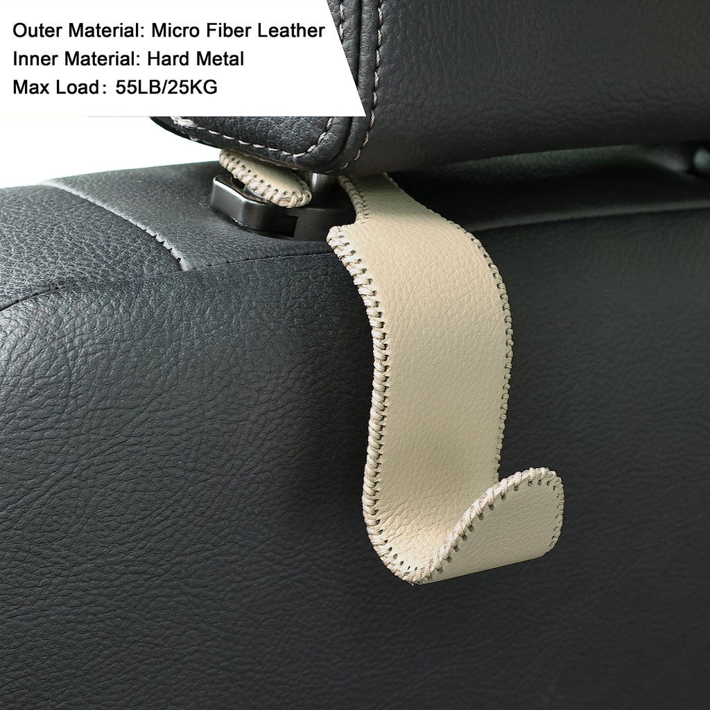 4-Pack Car Headrest Hooks Holds 55lbs Seat Storage Organizer for Bags Jansha Store