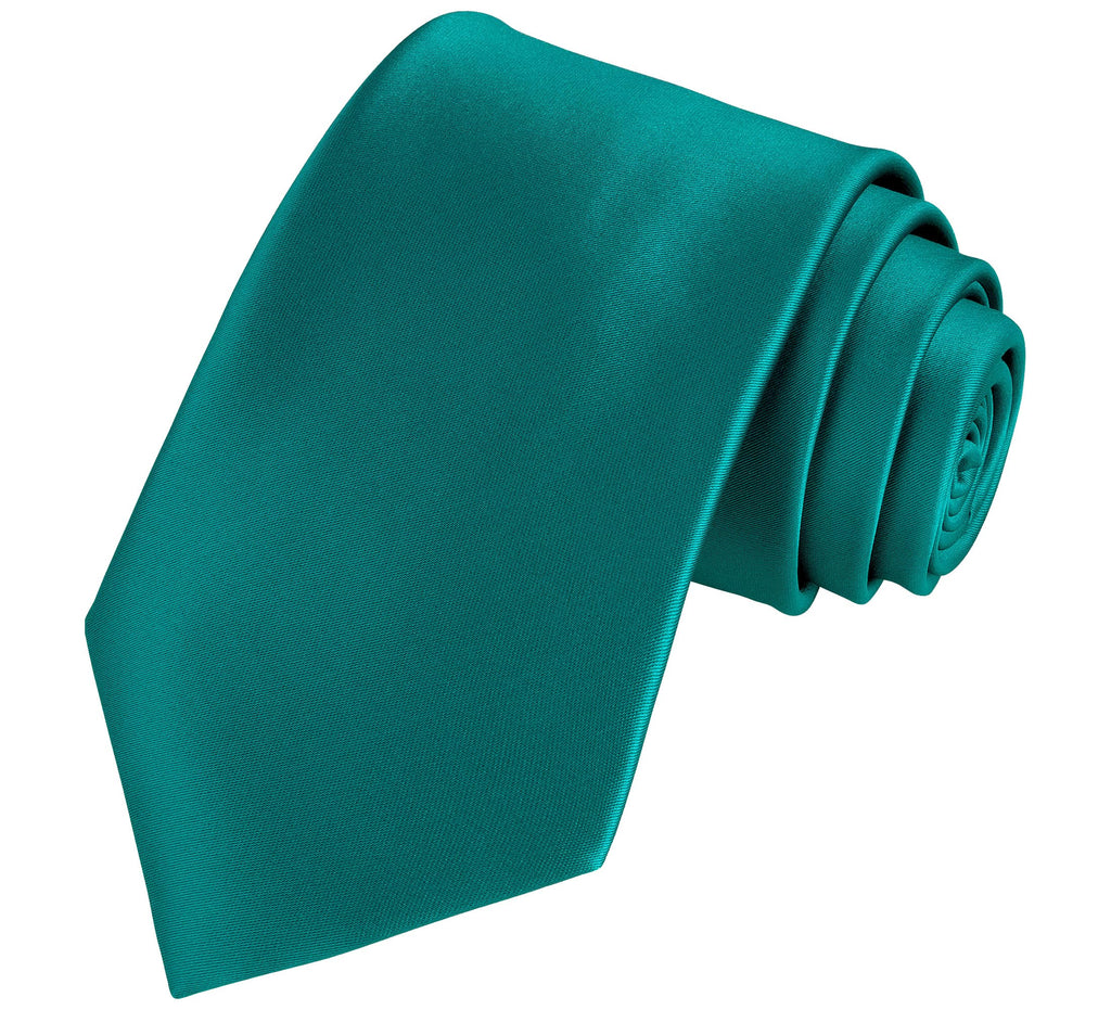 TIE G Solid Satin Woven dyed Color Formal Black Necktie and Pocket Square Sets in Gift Box Jansha Store