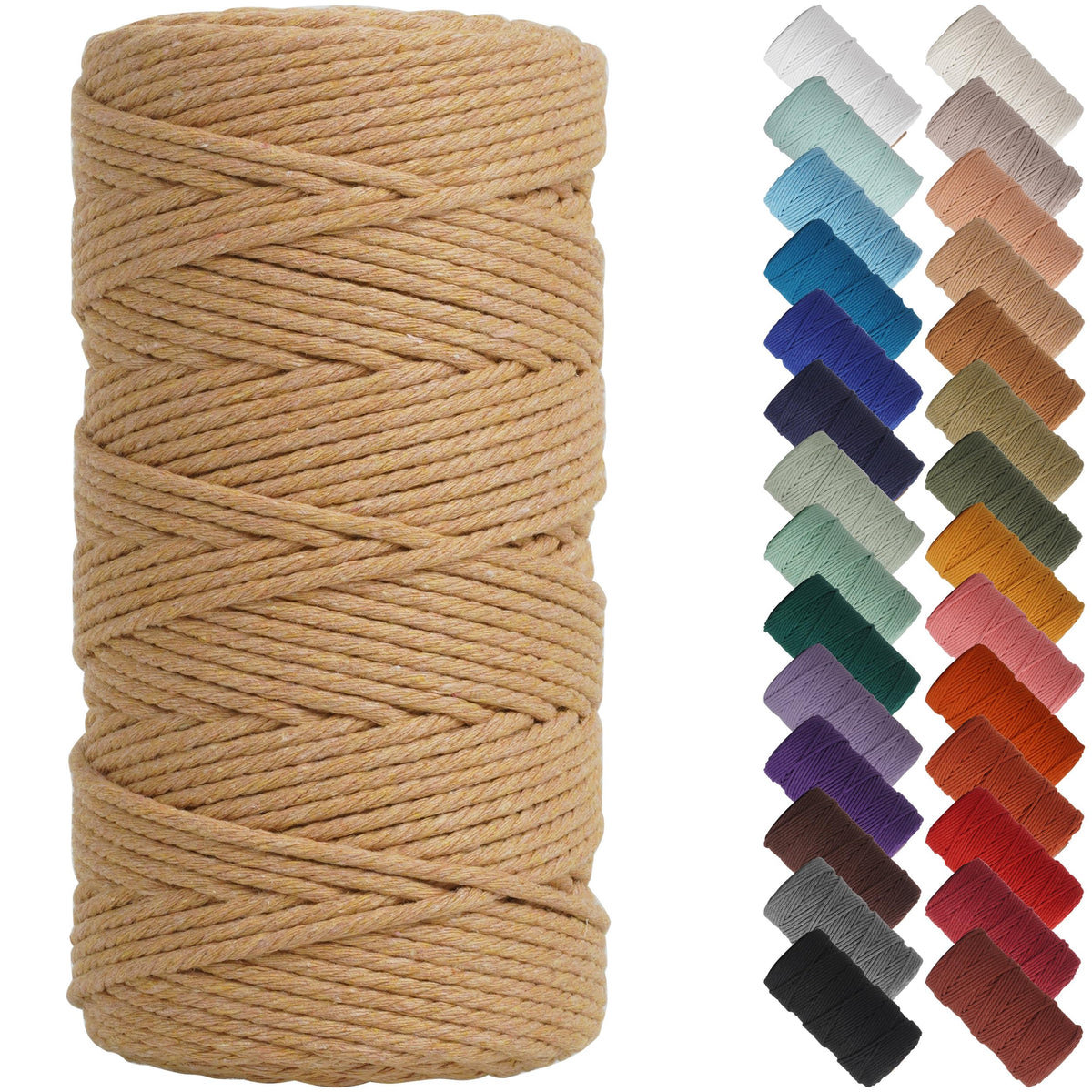 NOANTA Baby Blue Macrame Cord 3mm x 109yards, Cotton Rope Macrame Yarn Jansha Store