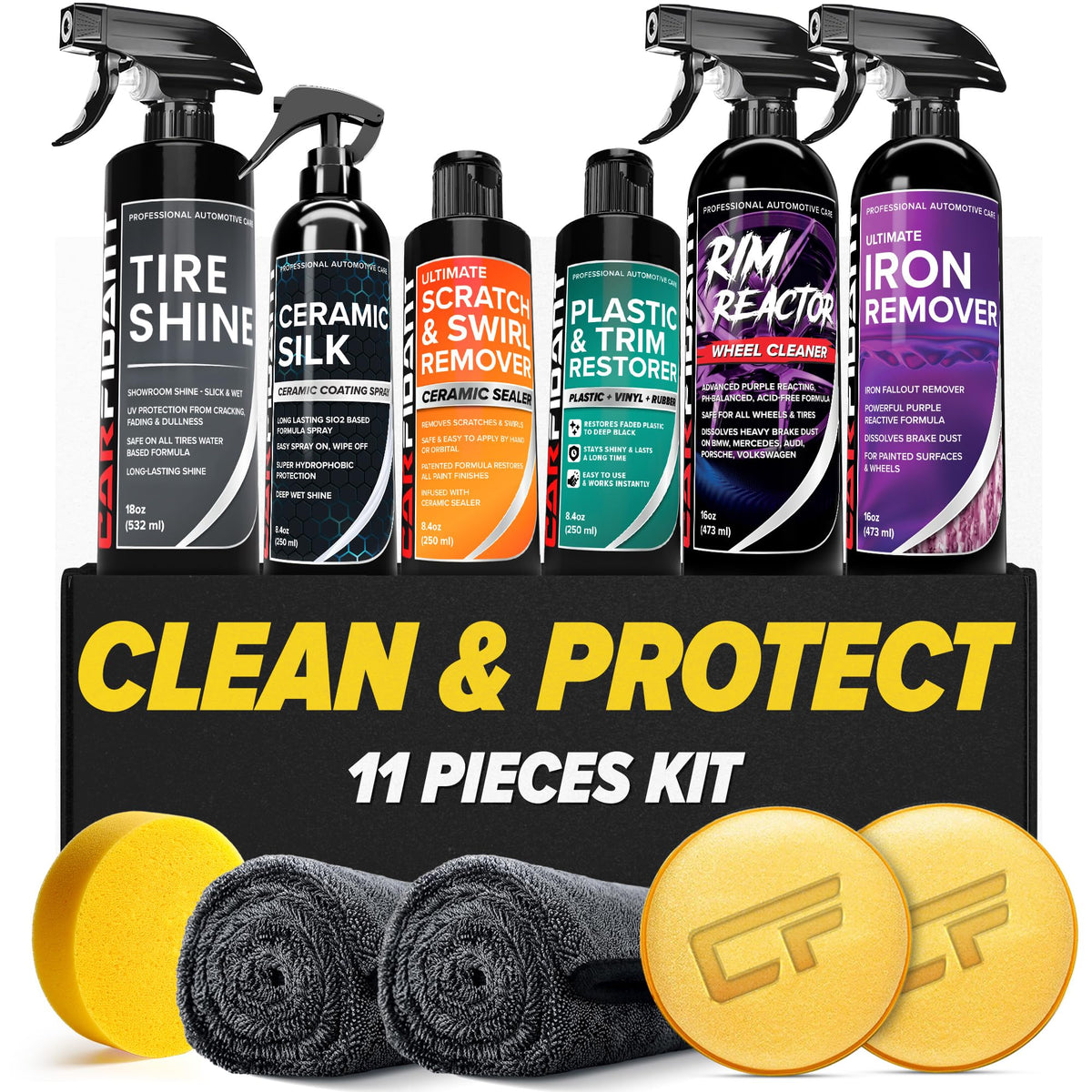 Carfidant Scratch Repair and Swirl Remover - Car Paint Scratch Remover & Restorer Kit with Buffer Pad - Polishing & Waxing Kits - Compound for Vehicles Paint Repair - 8.4 fl. Oz. Jansha Store