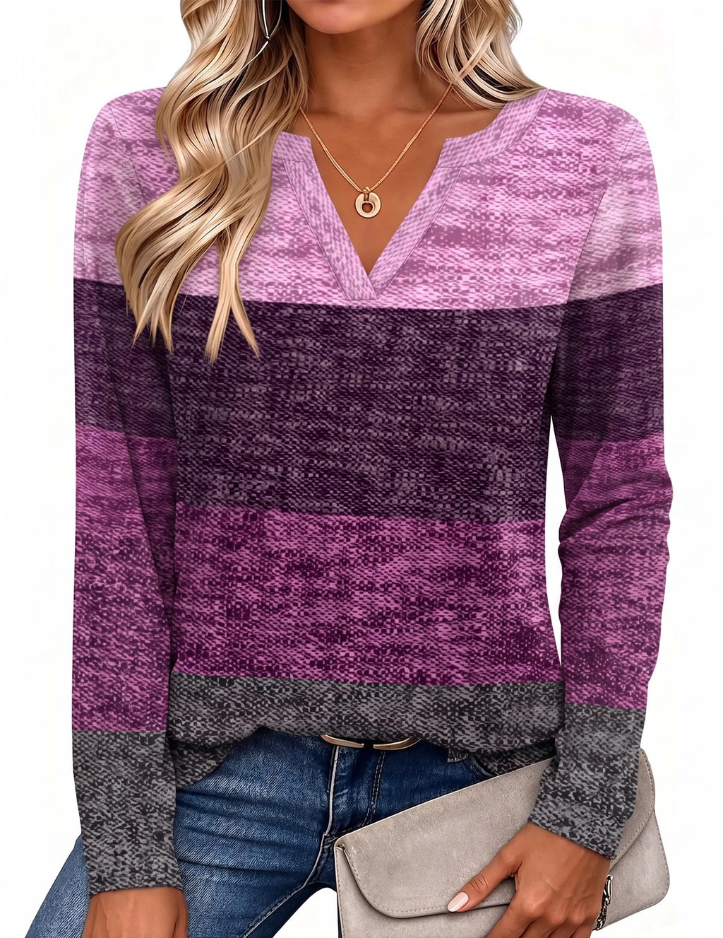 Zeagoo Womens Tops Long Sleeve V Neck Tee Shirts Cute Dressy Casual Jansha Store