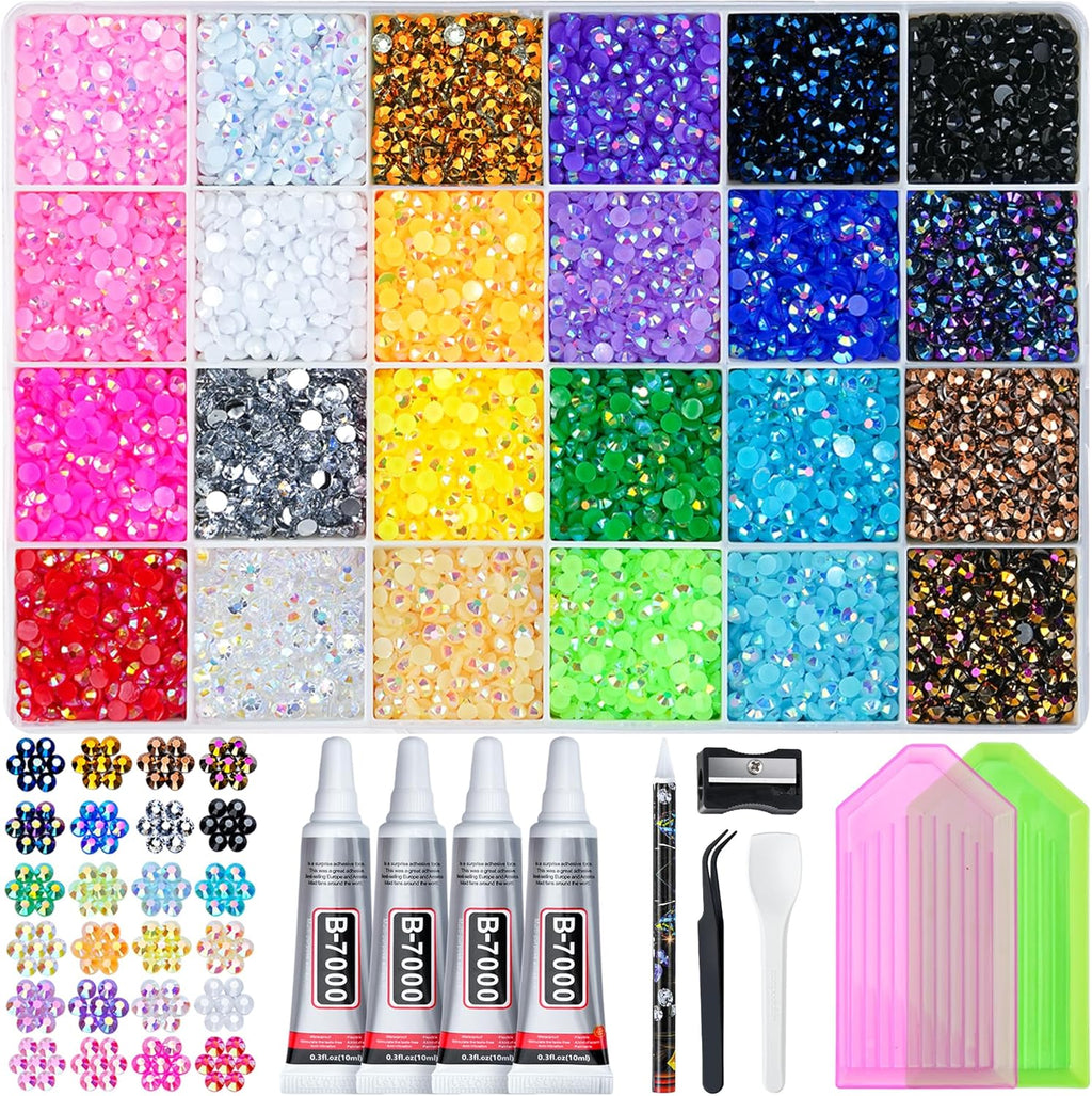 40000 Pcs Resin Jelly Rhinestones for Bedazzling, All-in-One Kit Jansha Store