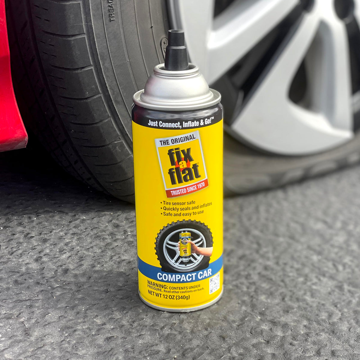 Fix-A-Flat S60420 Aerosol Emergency Flat Tire Repair and Inflator, for Standard Tires, Eco-Friendly Formula, Universal Fit for All Cars, 16 oz. (Pack of 1) Jansha Store