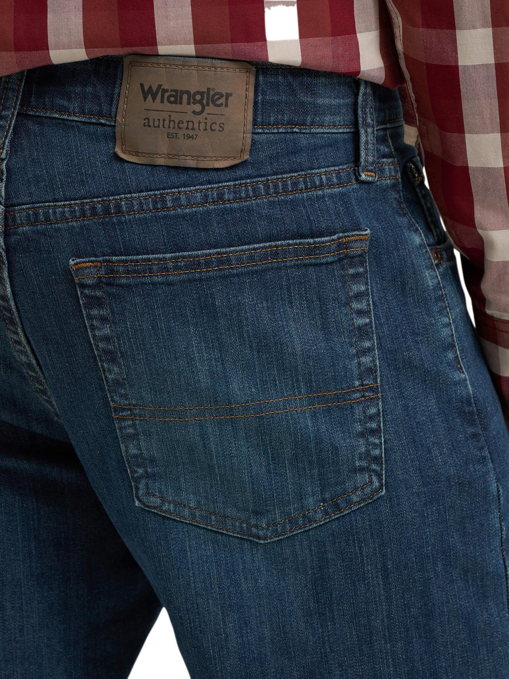 Wrangler Authentics Men's Regular Fit Comfort Flex Waist Jean Jansha Store
