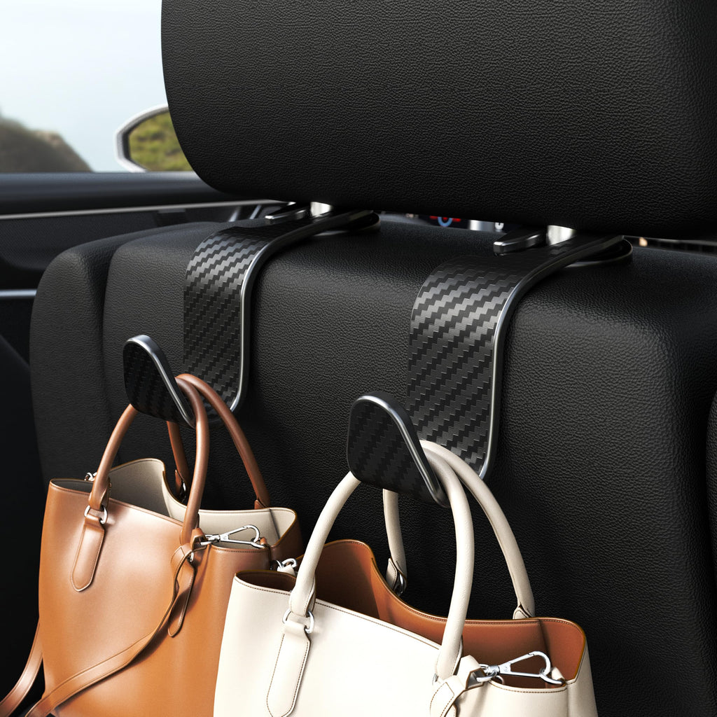 4-Pack Car Headrest Hooks Holds 55lbs Seat Storage Organizer for Bags Jansha Store