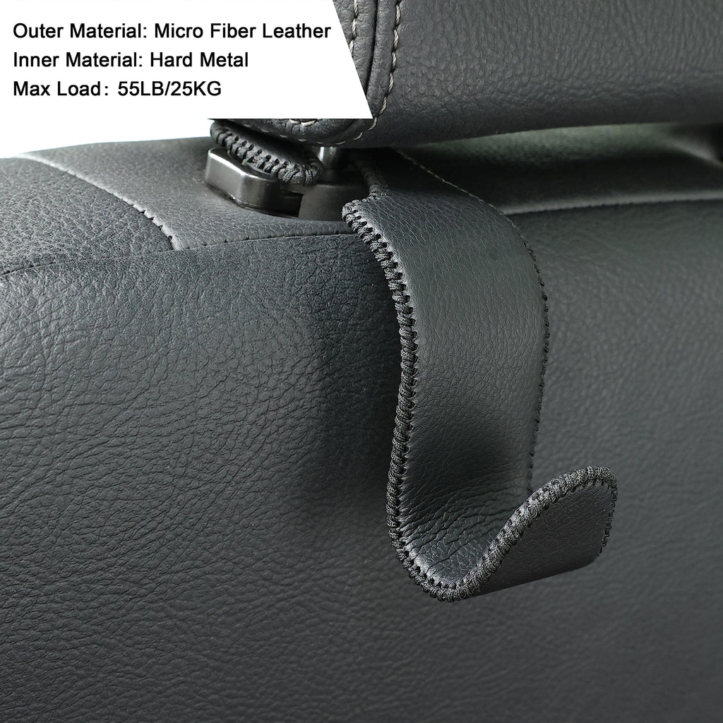 4-Pack Car Headrest Hooks Holds 55lbs Seat Storage Organizer for Bags Jansha Store