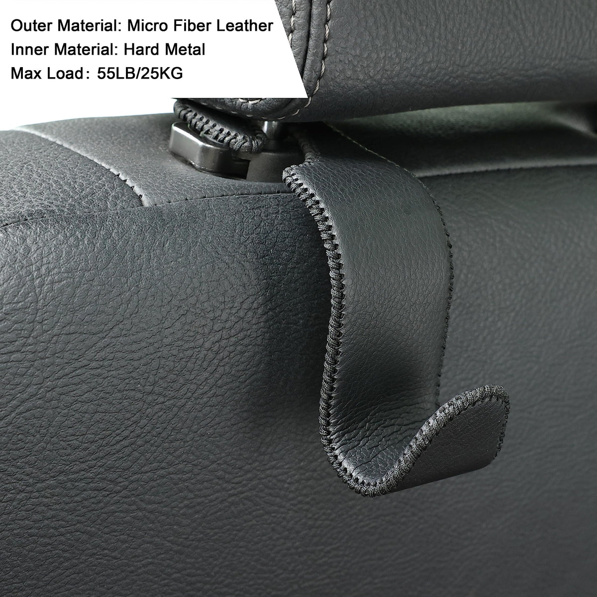 4-Pack Car Headrest Hooks Holds 55lbs Seat Storage Organizer for Bags Jansha Store
