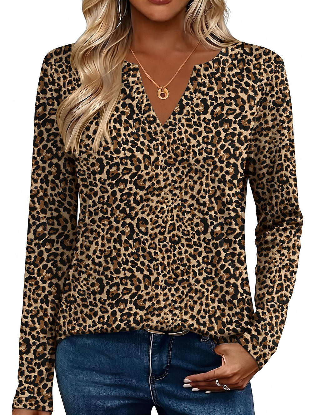 Zeagoo Womens Tops Long Sleeve V Neck Tee Shirts Cute Dressy Casual Jansha Store