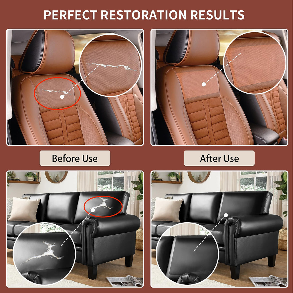 Besezx Leather Repair Patch Tape Kit, Self Adhesive Leather Repair for Furniture, Couch, Sofa, Car Seats,Office Chair,Vinyl Repair Kit.4.8inx60in Jansha Store