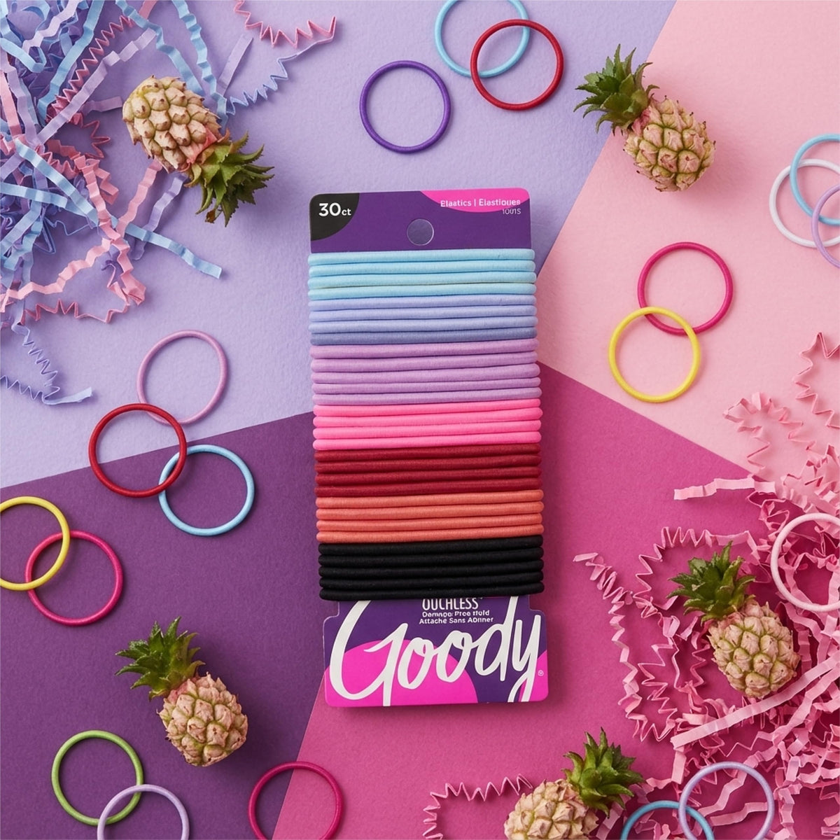 Goody Ouchless Elastic Hair Ties, 30 Ct, Brown, 4MM Rubber Bands, Pain-Free Jansha Store
