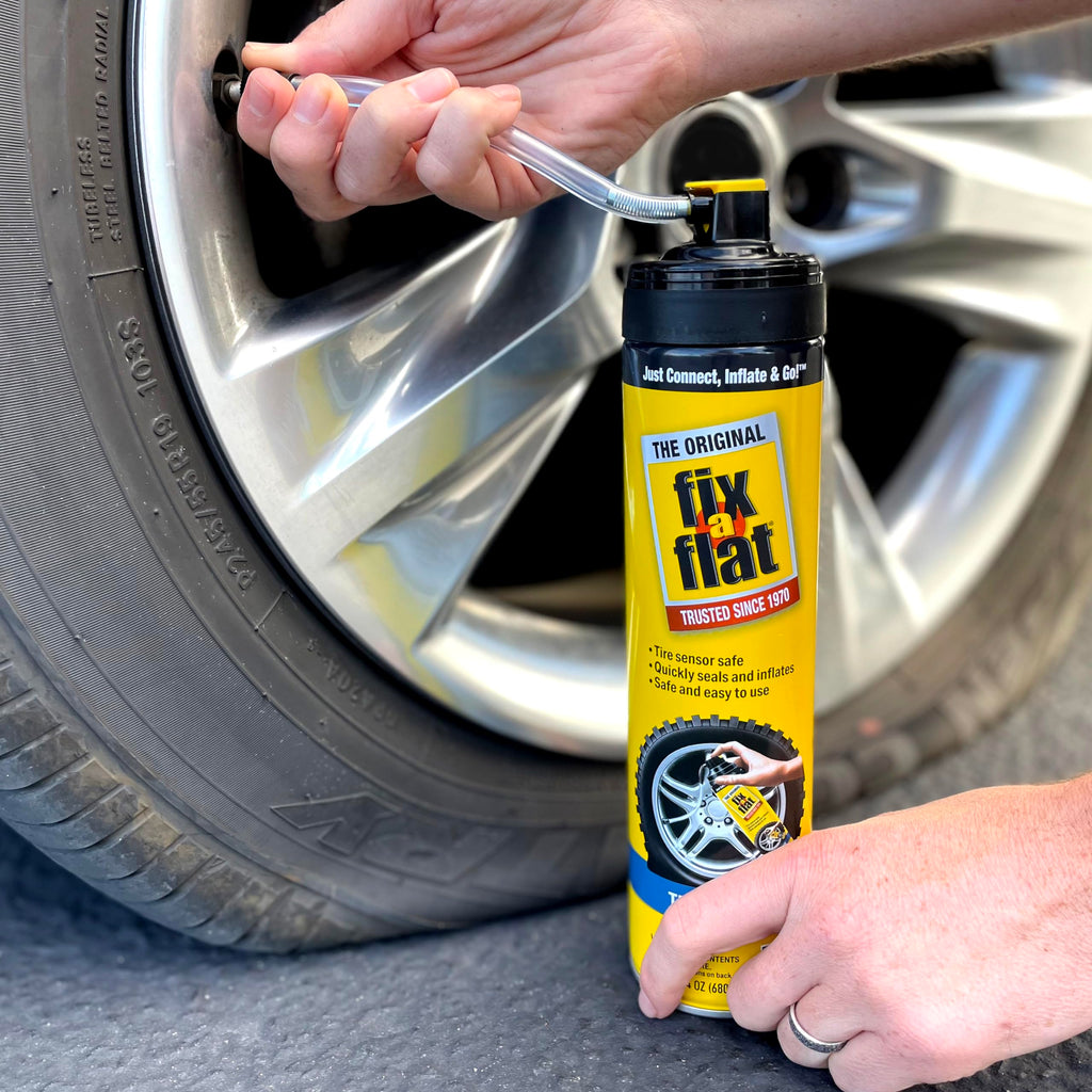 Fix-A-Flat S60420 Aerosol Emergency Flat Tire Repair and Inflator, for Standard Tires, Eco-Friendly Formula, Universal Fit for All Cars, 16 oz. (Pack of 1) Jansha Store