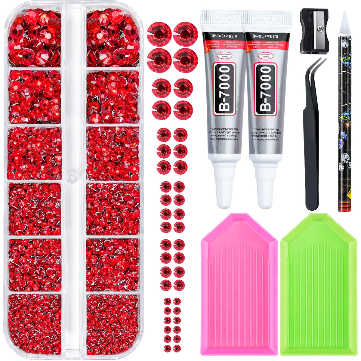 40000 Pcs Resin Jelly Rhinestones for Bedazzling, All-in-One Kit Jansha Store