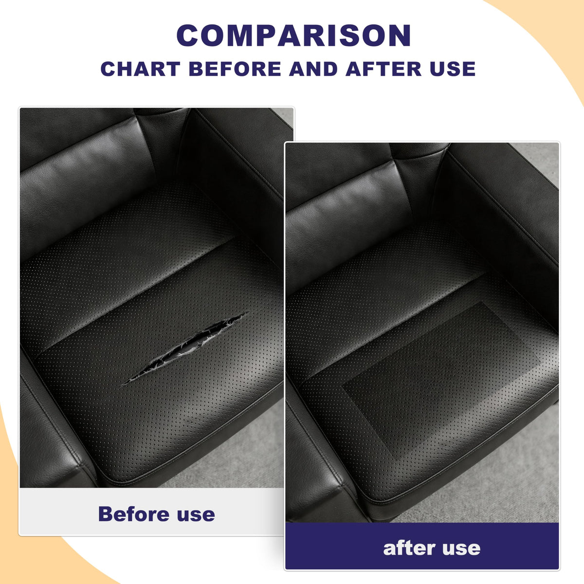 Besezx Leather Repair Patch Tape Kit, Self Adhesive Leather Repair for Furniture, Couch, Sofa, Car Seats,Office Chair,Vinyl Repair Kit.4.8inx60in Jansha Store