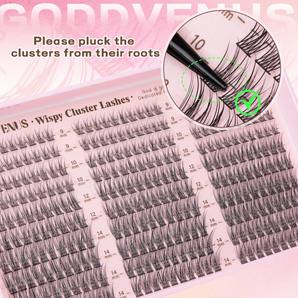 Brown Lash Clusters Natural For Soft Glam 300Pcs Wispy Lashes Cluster Eyelash Cluster Extensions C Curve Individual Lashes DIY Lash Extension Waterproof & Long - Lasting (10-16mm) Jansha Store