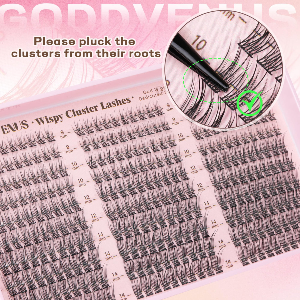 Brown Lash Clusters Natural For Soft Glam 300Pcs Wispy Lashes Cluster Eyelash Cluster Extensions C Curve Individual Lashes DIY Lash Extension Waterproof & Long - Lasting (10-16mm) Jansha Store