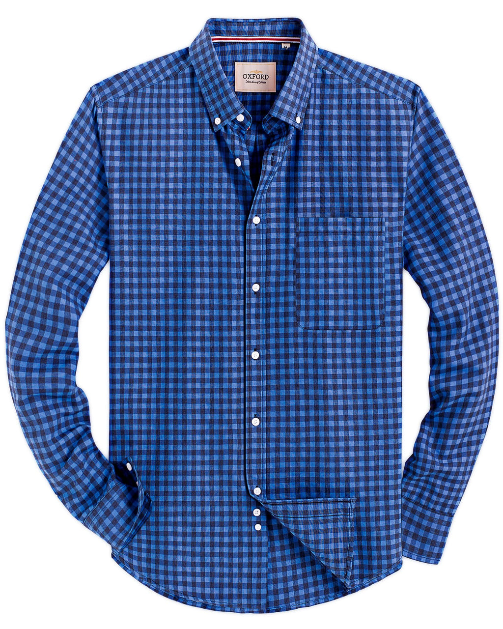Alimens & Gentle Mens Solid Oxford Shirt Long Sleeve Dress Shirt Work Casual Button Down Shirts with Pocket Jansha Store