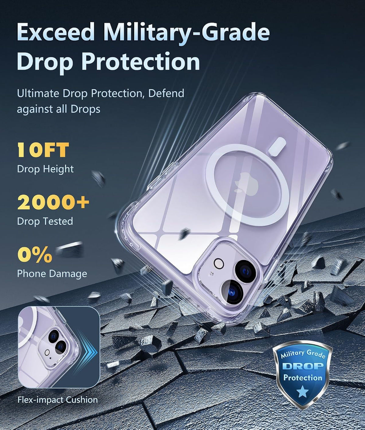 FNTCASE for iPhone 11 Case Clear Compatible with Magsafe Anti Yellowing Jansha Store