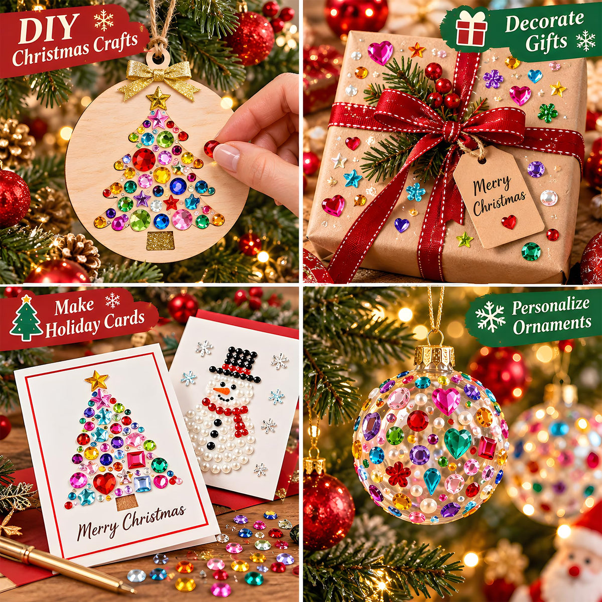 Stocking Stuffers,3528PCS Gem Stickers,Scrapbook Supplies Rhinestones Craft Jansha Store