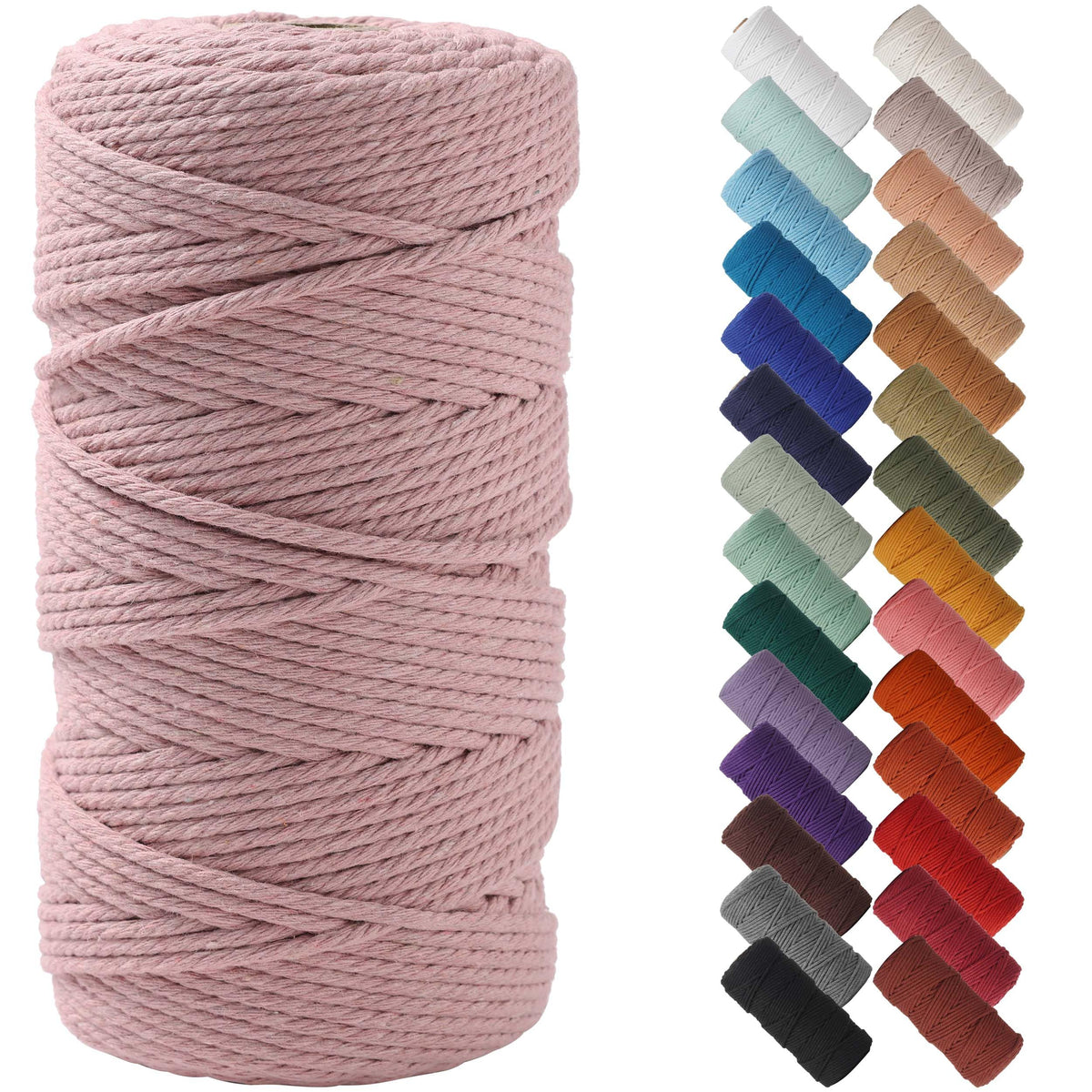 NOANTA Baby Blue Macrame Cord 3mm x 109yards, Cotton Rope Macrame Yarn Jansha Store
