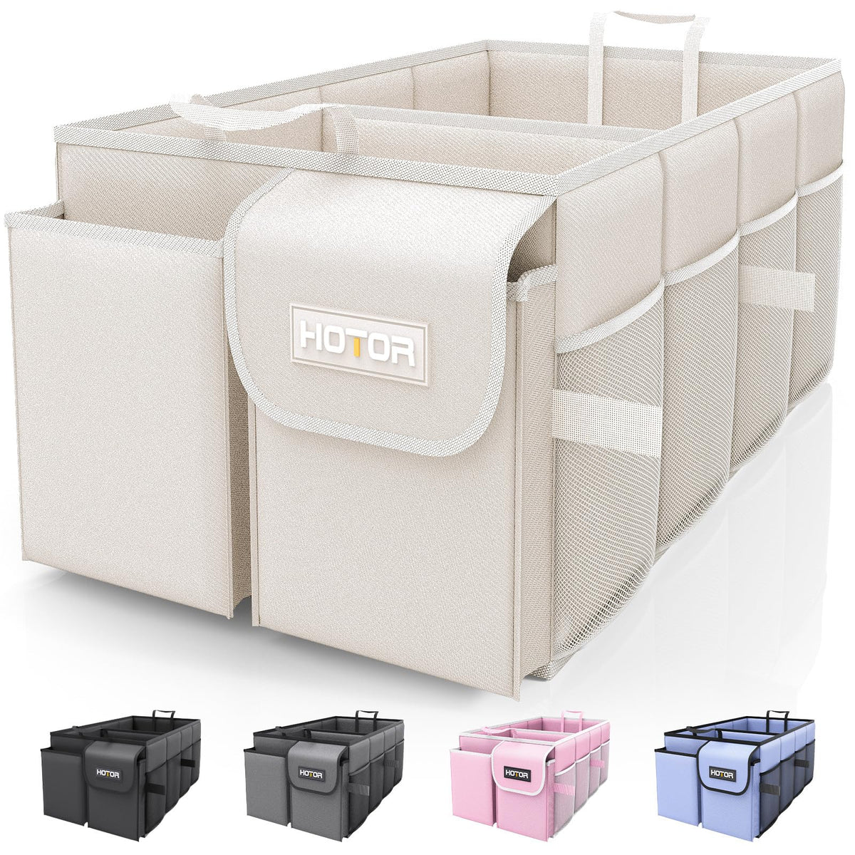 HOTOR Trunk Organizer - Foldable Car Organizer for SUVs & Sedans Storage Jansha Store
