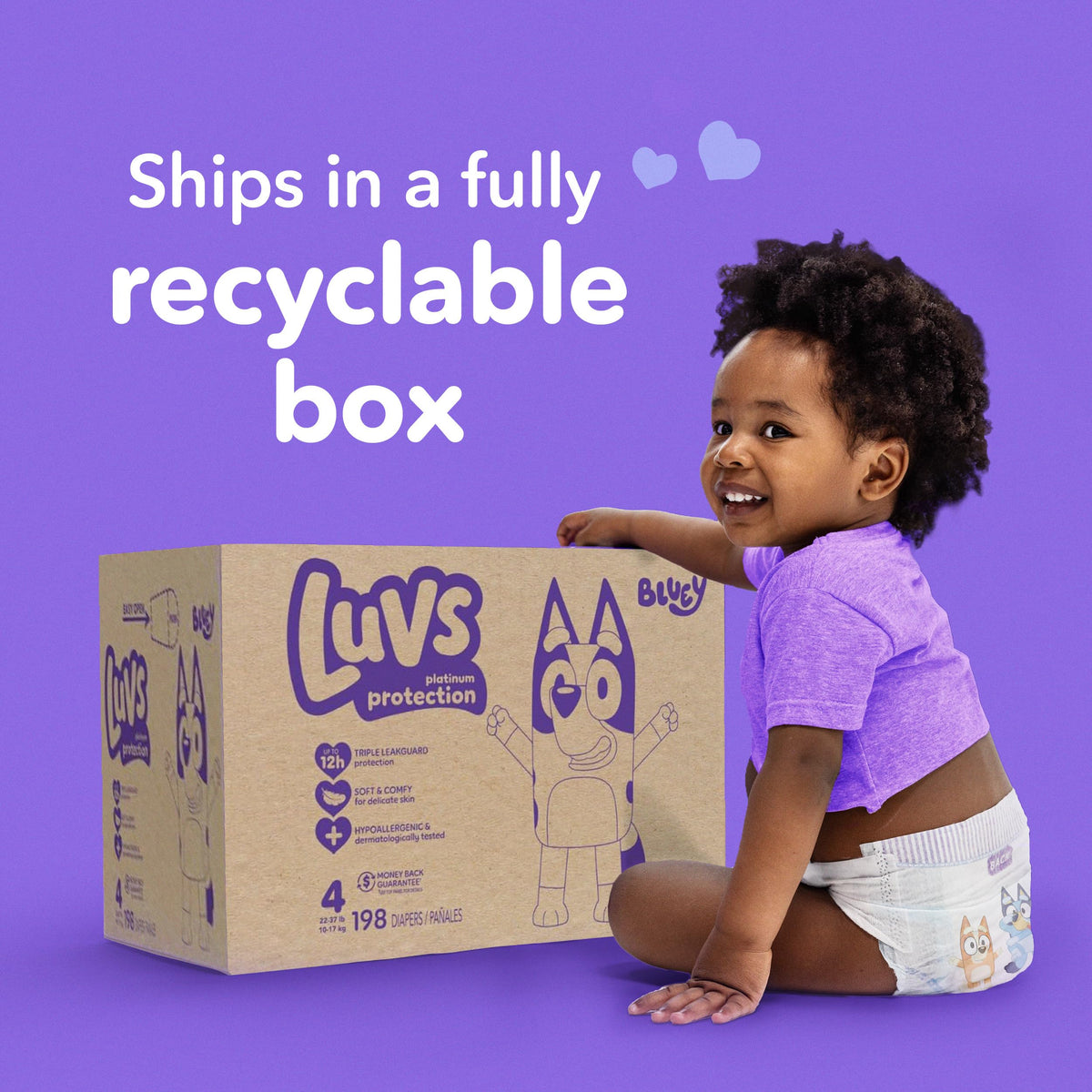 Luvs Size 8 Baby Diapers, Platinum Protection Bluey Diapers for Day & Night,Size 8 (46+ lb), 108 Count Jansha Store