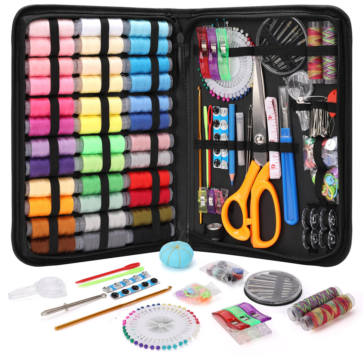 Coquimbo Sewing Kit Gifts for Adults Teen Grils Women Mom Grandma, Portable Sewing Supplies Contains Tape Measure, Scissors, Thimble, Thread, Sewing Needles (Beige, M) Jansha Store