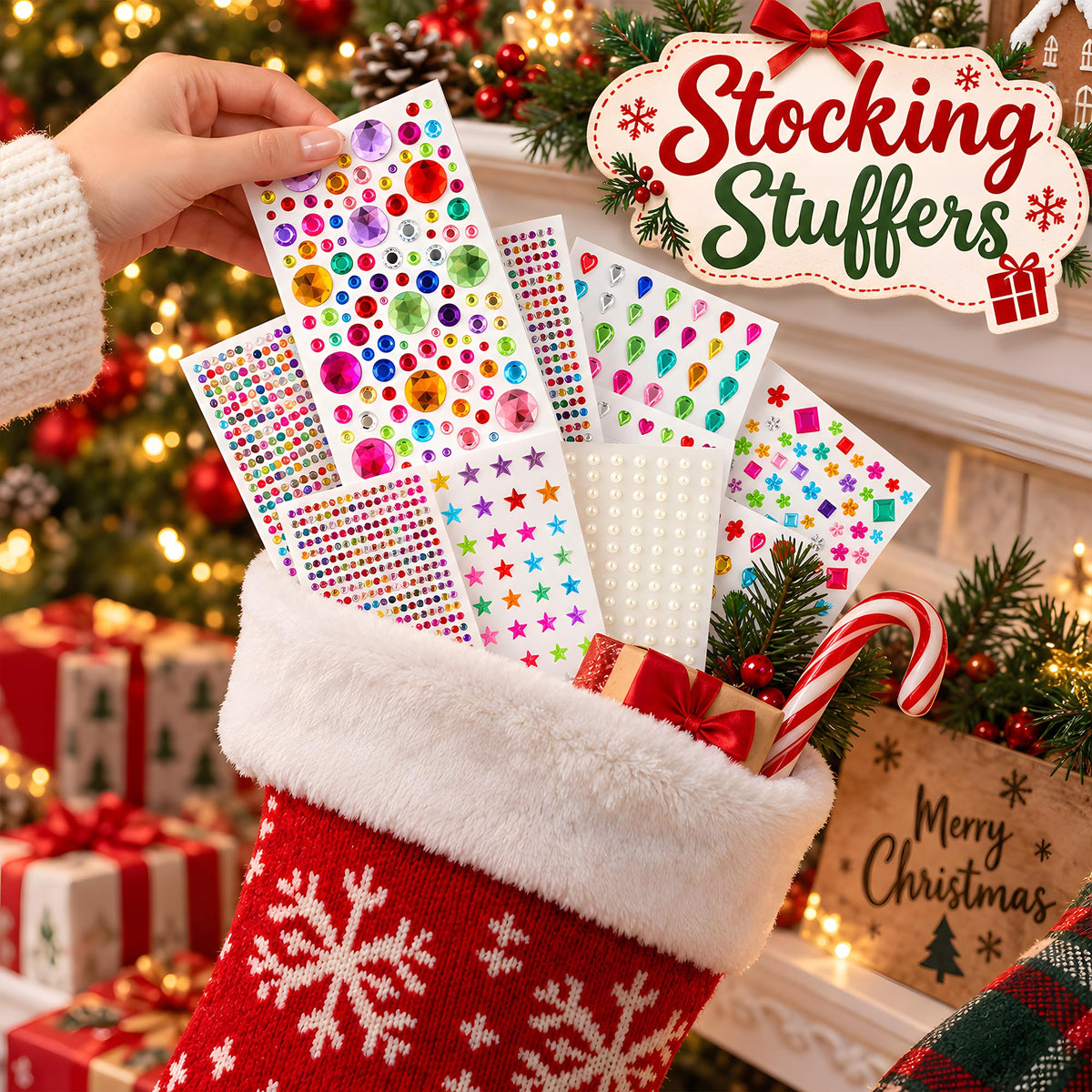Stocking Stuffers,3528PCS Gem Stickers,Scrapbook Supplies Rhinestones Craft Jansha Store