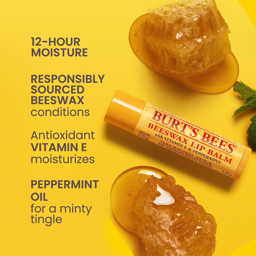Burt's Bees Lip Balm, Pomegranate, 0.15 oz., 4 Tubes Jansha Store