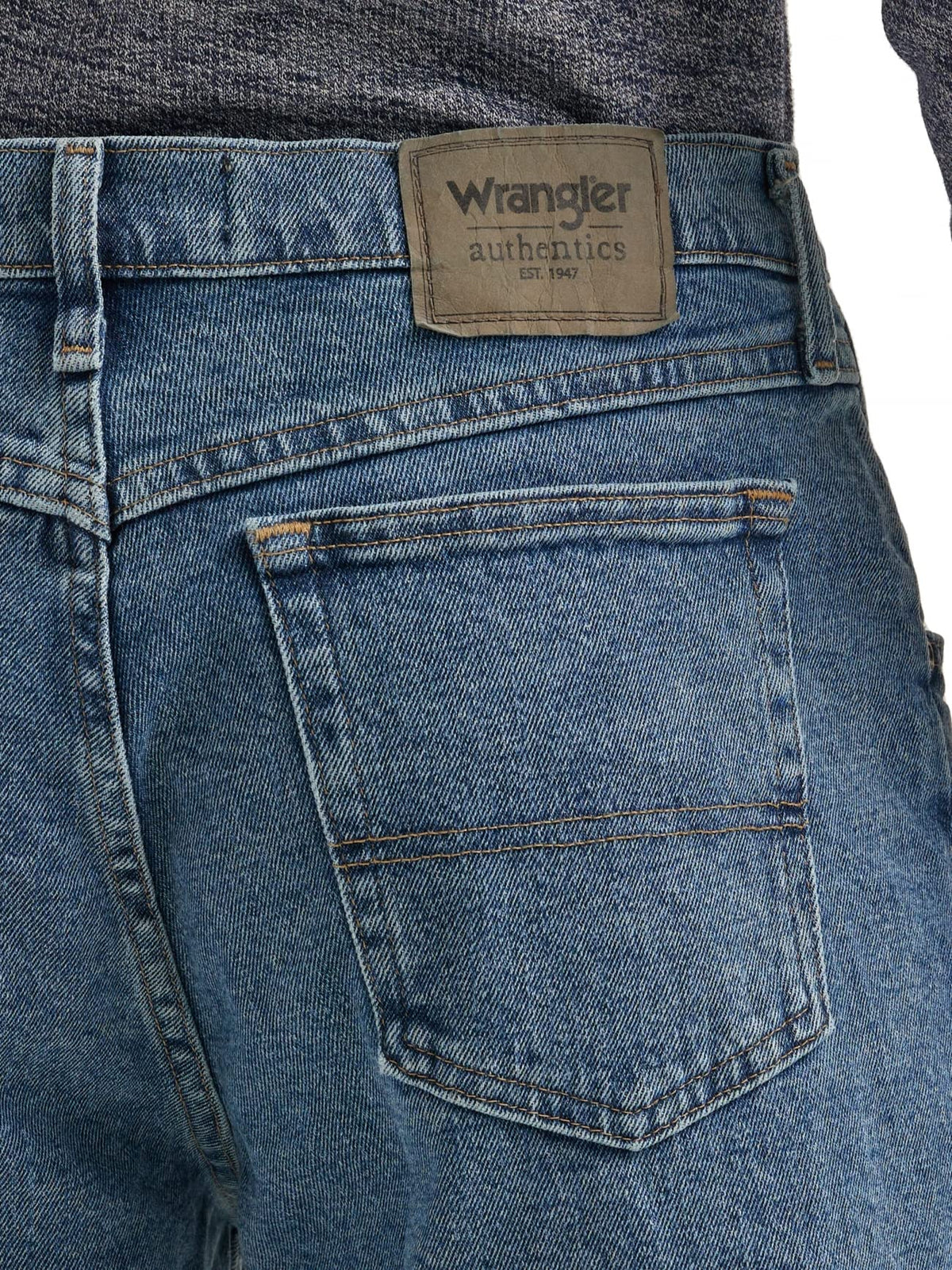 Wrangler Authentics Men's Regular Fit Comfort Flex Waist Jean Jansha Store