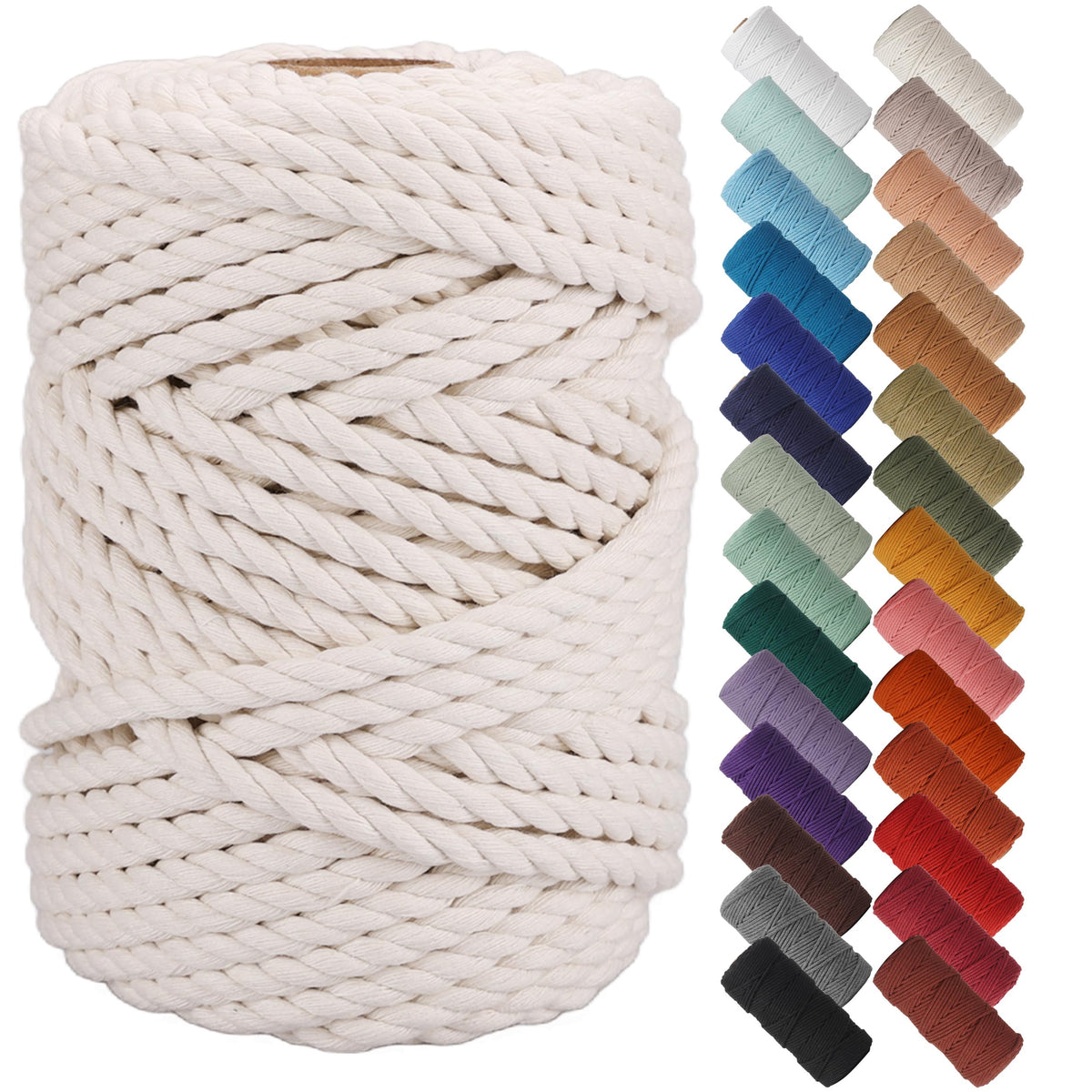 NOANTA Baby Blue Macrame Cord 3mm x 109yards, Cotton Rope Macrame Yarn Jansha Store