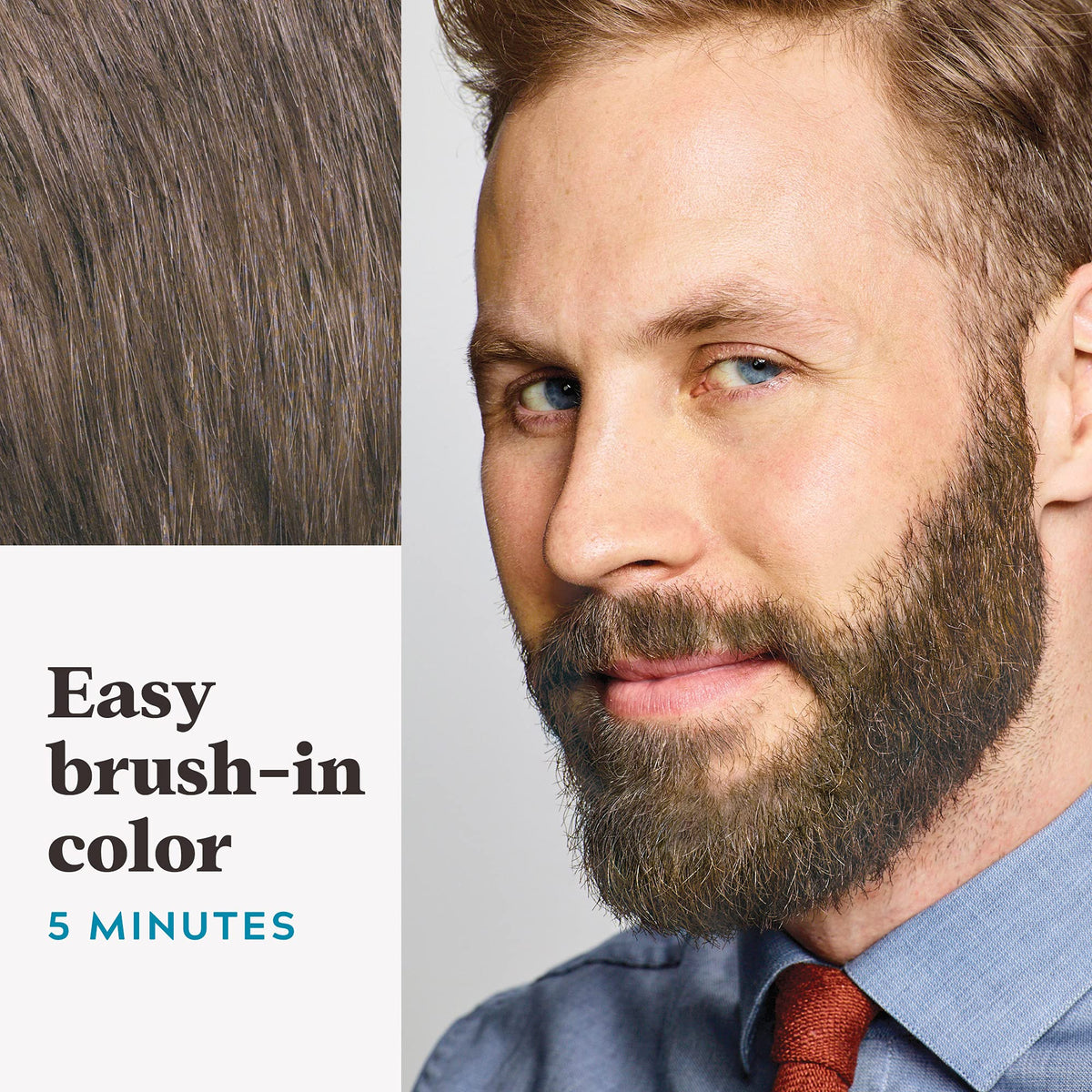 JUST FOR MEN Mustache & Beard Dye, Keratin, Light Brown M-25 (1 Pack) Jansha Store
