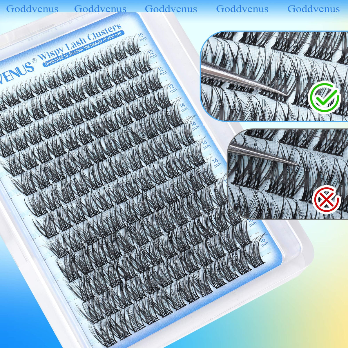 Brown Lash Clusters Natural For Soft Glam 300Pcs Wispy Lashes Cluster Eyelash Cluster Extensions C Curve Individual Lashes DIY Lash Extension Waterproof & Long - Lasting (10-16mm) Jansha Store