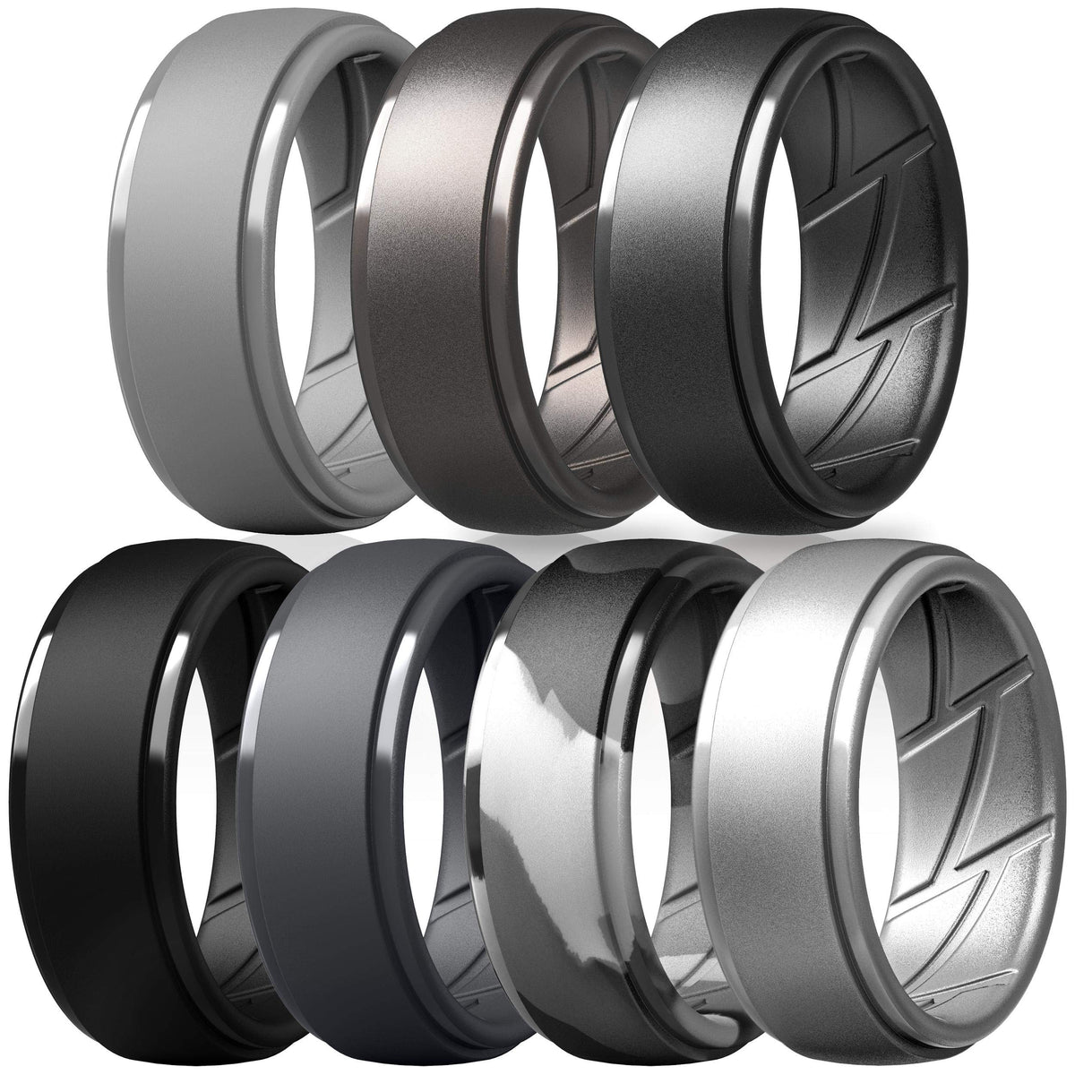 ThunderFit Men's Silicone Rings, Breathable Rubber Bands, 10mm Wide Jansha Store