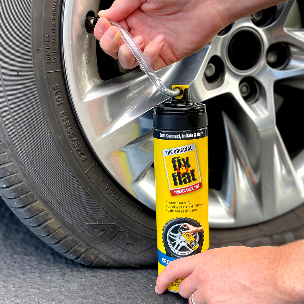 Fix-A-Flat S60420 Aerosol Emergency Flat Tire Repair and Inflator, for Standard Tires, Eco-Friendly Formula, Universal Fit for All Cars, 16 oz. (Pack of 1) Jansha Store