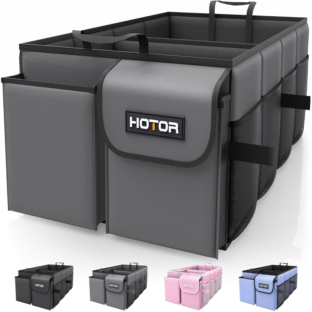HOTOR Trunk Organizer - Foldable Car Organizer for SUVs & Sedans Storage Jansha Store