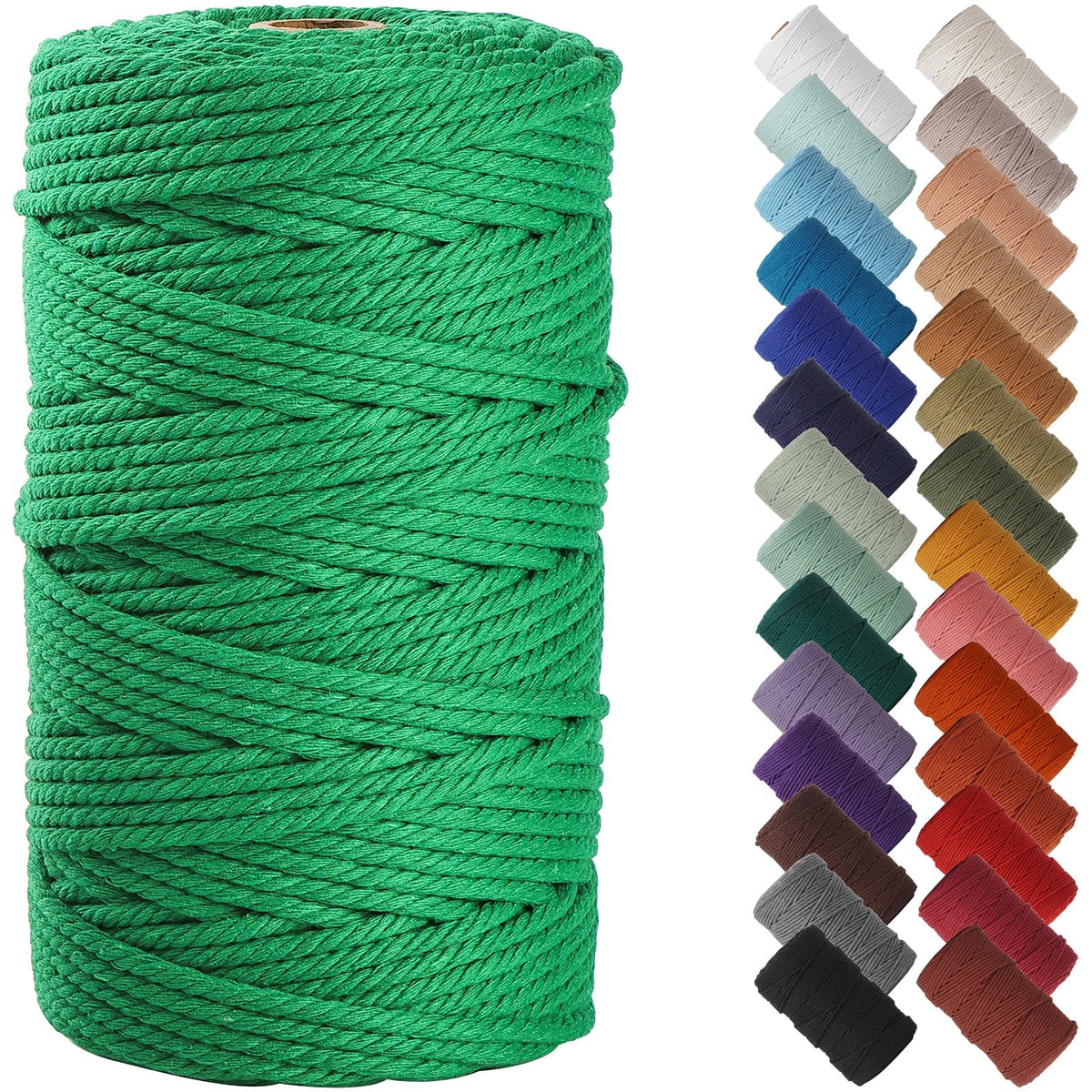 NOANTA Baby Blue Macrame Cord 3mm x 109yards, Cotton Rope Macrame Yarn Jansha Store