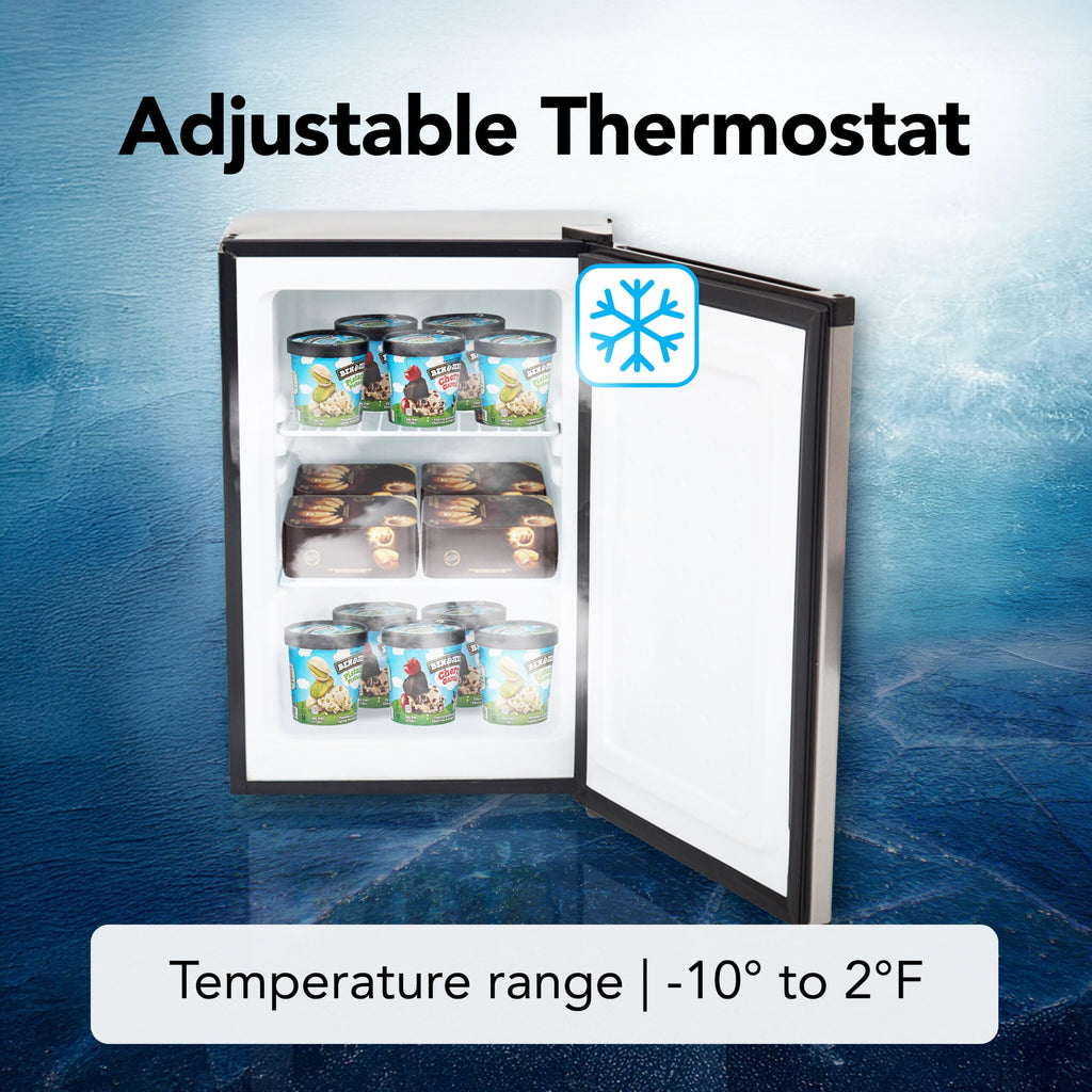 Whynter Upright Mini Freezer, 1.1 Cu Ft, Silver, CUF-112SS Jansha Store