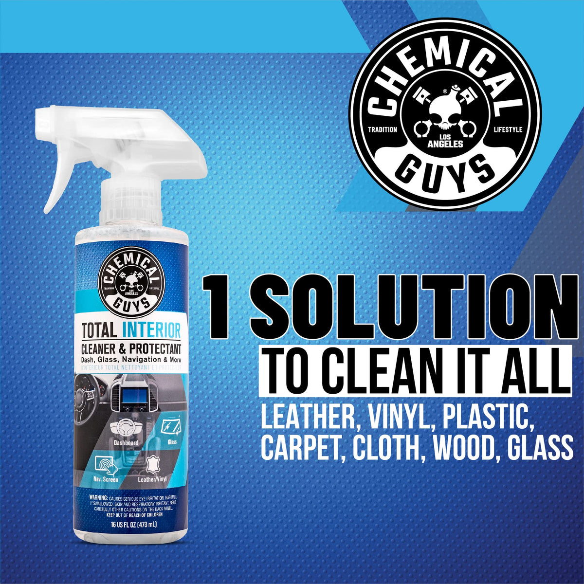 Chemical Guys, Total Interior Cleaner & Protectant, Leather & Vinyl, 16 oz Jansha Store