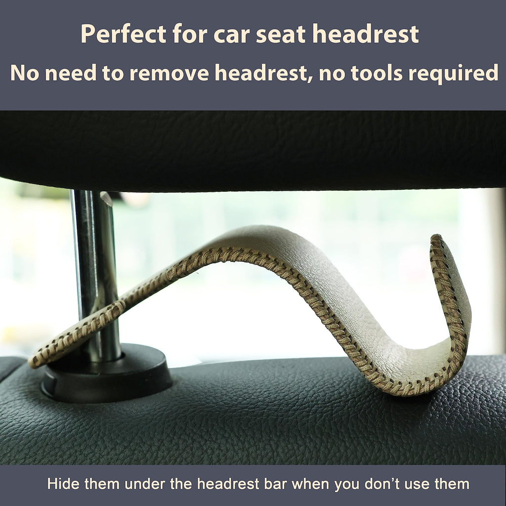4-Pack Car Headrest Hooks Holds 55lbs Seat Storage Organizer for Bags Jansha Store