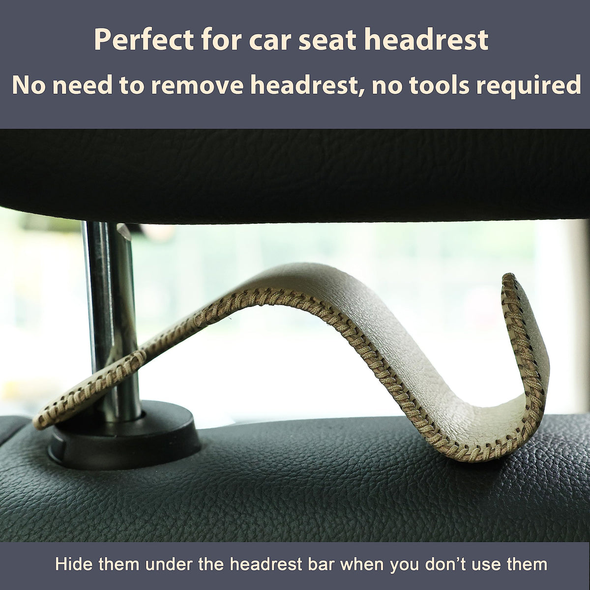 4-Pack Car Headrest Hooks Holds 55lbs Seat Storage Organizer for Bags Jansha Store