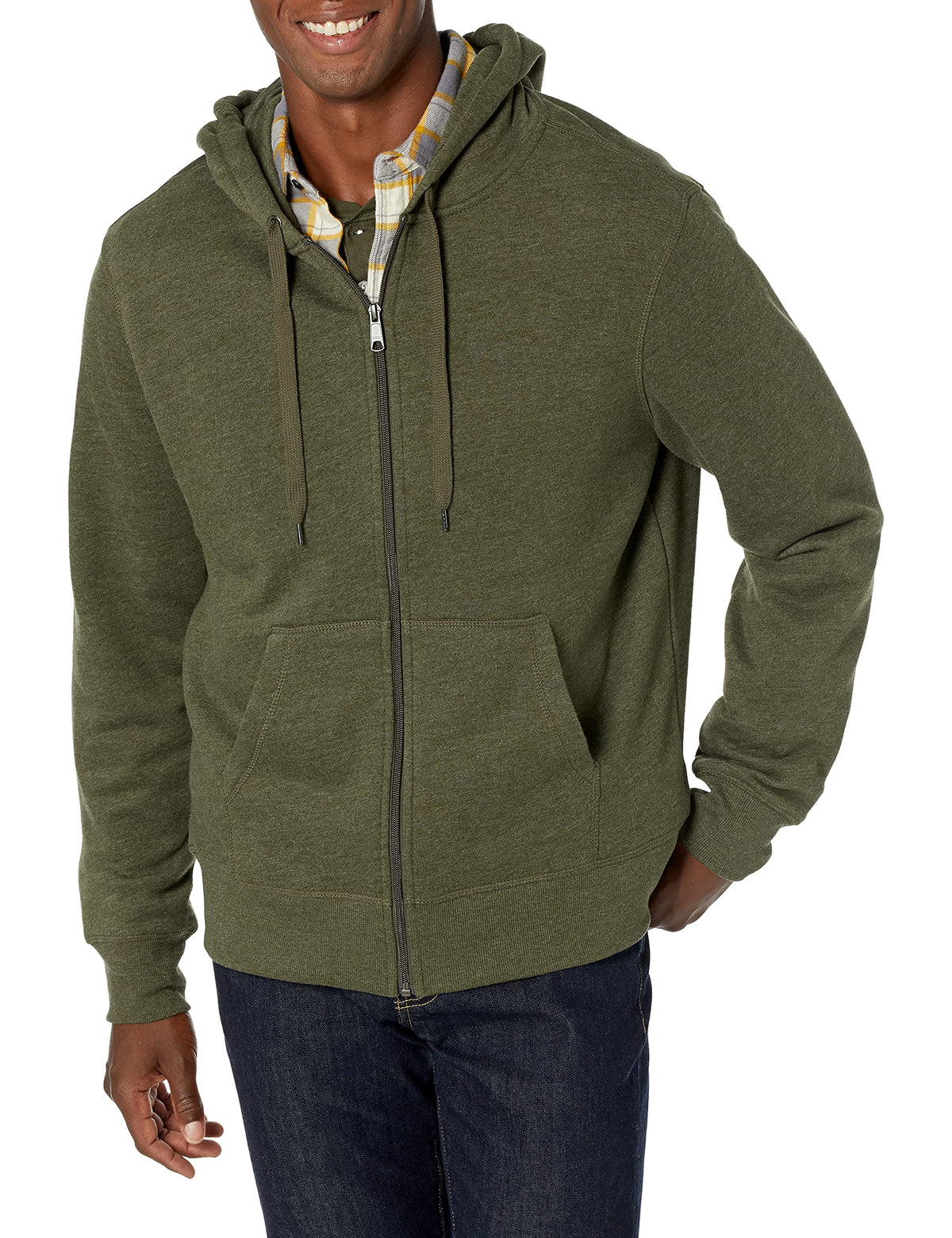 Amazon Essentials Men's Full-Zip Fleece Hoodie Sweatshirt (Available in Big & Tall) Jansha Store