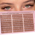 Brown Lash Clusters Natural For Soft Glam 300Pcs Wispy Lashes Cluster Eyelash Cluster Extensions C Curve Individual Lashes DIY Lash Extension Waterproof & Long - Lasting (10-16mm) Jansha Store