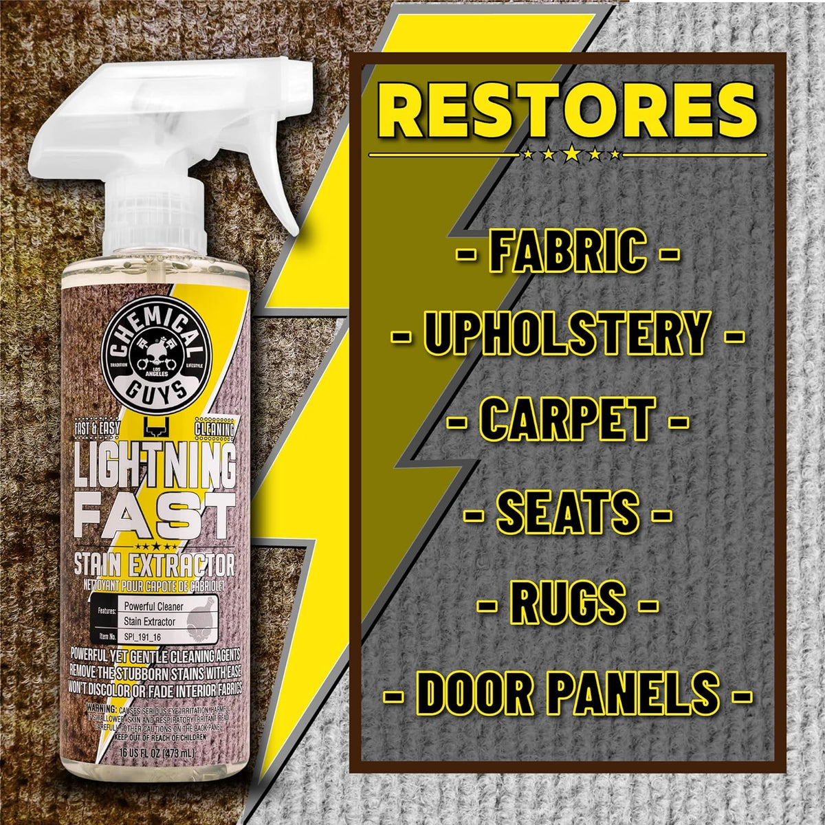 Chemical Guys, Lightning Fast Carpet & Upholstery Stain Extractor, 1 Gallon Jansha Store